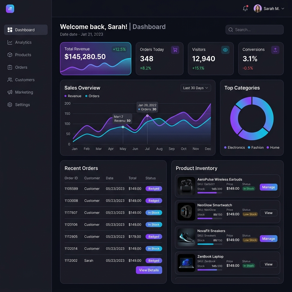 E-commerce Dashboard